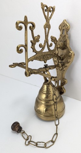 Vtg brass wall mount - wall, hanging