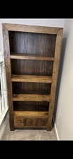 Dark Mango Wood Dakota Bookcase Shelf Unit Solid
