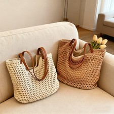 Women Large Boho Woven Handbag