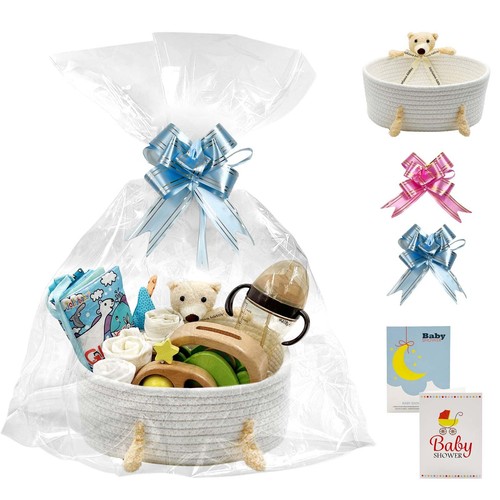 30x21cm white cotton rope bear - 30x21cm,
