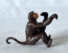 Vintage Painted Lead Toy Soldier Britains Era Zoo Wild Animal Brown Monkey #555