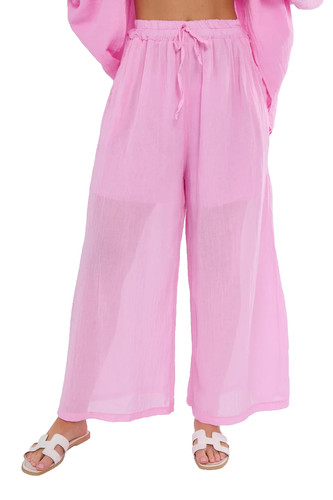 Italian cotton trousers wide - italian,