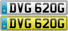 Cherished number plate dvg - plate, -dvg