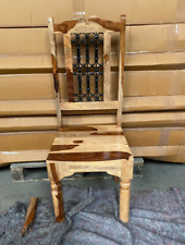 Solid Sheesham Wood Light Dining Chair (E472)