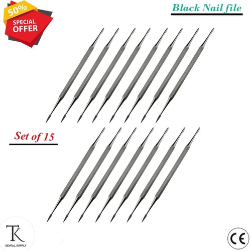 Black nail file - black, ended