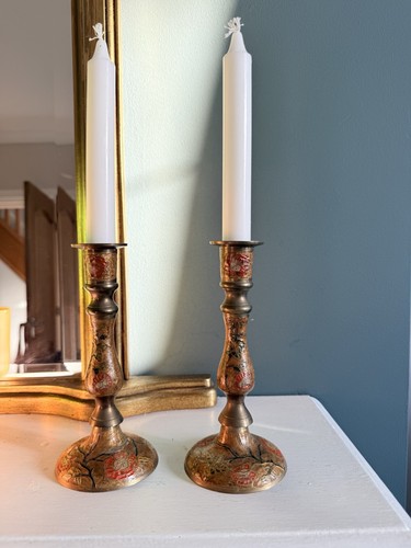 Pair vintage brass - of,