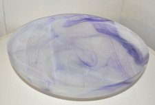 Portmeirion Glass Bowl 'Dusk'- Purple Swirl Vintage Art Glass- Large Stunning GC