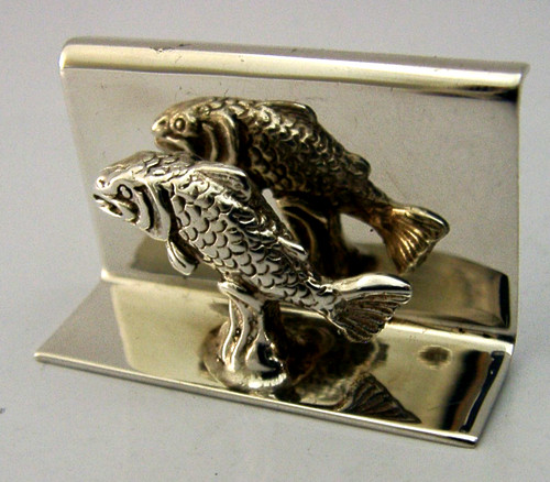 Sterling silver fish menu - fish,