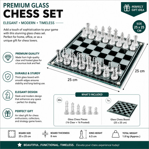 25cm traditional chess set - traditional,