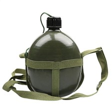 Military Water Bottle Canteen Camping Army Drinking Flask with Carrier Strap