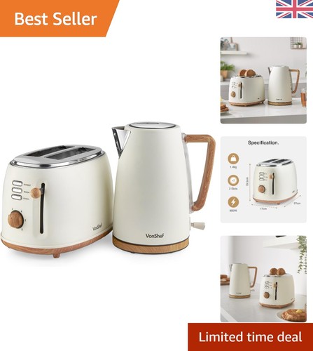 Nordic cream kettle toaster - cream, &