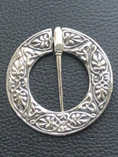 Alexander and Euphemia Ritchie, Iona Silver Plaid Brooch, Edinburgh 1990