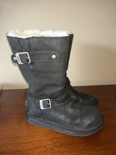 UGG Australia Women's Boots Kensington Black Moto Biker Style SN 5678 Size 7