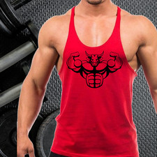 BODYBUILDING BULL GYM VEST STRINGER BODYBUILDING MUSCLE TRAINING TOP SINGLET