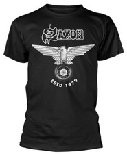 Saxon Estd 1979 Black T-Shirt