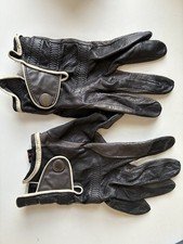 Women's Leather Gloves Mulberry with Contrast Trim Size S