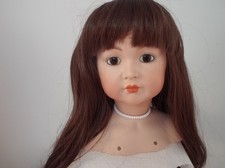 Dolls long wig - wig, dark