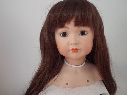 Dolls long wig - wig, brown