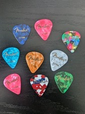 Guitar Picks - 5-Pack, Medium Gauge (0.71mm), Celluloid Assorted Colors, FREE Sh