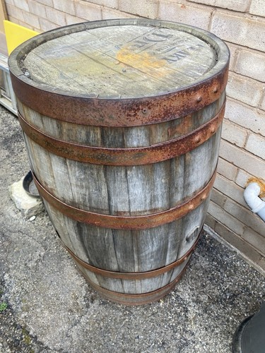 Wooden wine barrel garden - barrel,