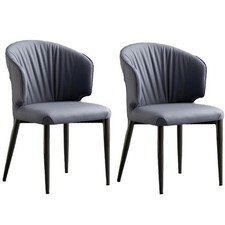 Comfort Padded Faux Leather Chairs Dining Chairs Set of 2 Dining Room Kitchen