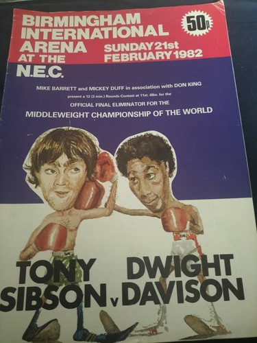 Vintage boxing programme tony - programme,