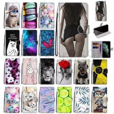 For iPhone 12 11 13 14 15 16 17 Pro MAX Case Pattern Leather Wallet Phone Case