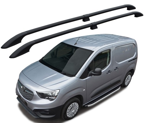 Black aluminium roof bars side - aluminium,