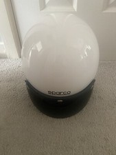 Sparco White Racing Driving Helmet ECE-R 22.05 S55-56 Size Small Club J1 Casco