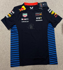 Max Verstappen Signed as Red Bull F1 Shirt & Certificate of Authenticity