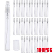 100PCS 5ml Clear Plastic Spray Bottle Perfume Atomiser filling Refillable Sample