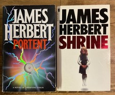 James Herbert Horror x 2 Paperback Books Bundle Vintage 1983/93 Portent & Shrine