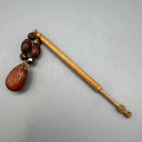 Vintage lace bobbin polished - lace,