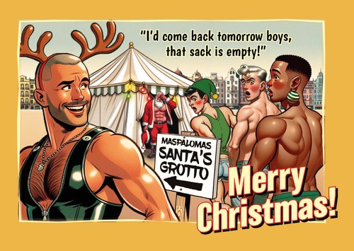 Funny gay christmas cards - gay,