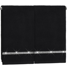 2 Pcs Black Sparkling Hand