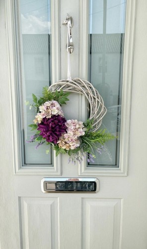 Spring summer door faux wreath - door,