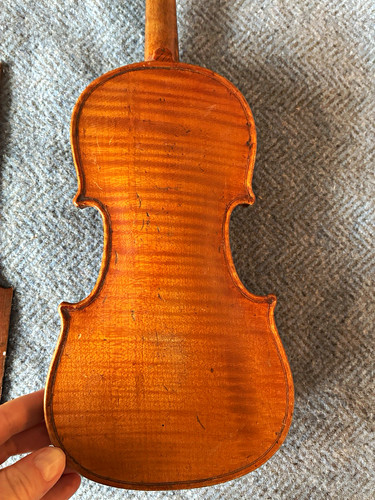 Violin with broken table - violin,
