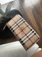 Genuine Burberry Leather Travel Wallet / Purse