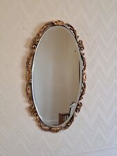 ATSONEA Vintage Ornate Gilded Gold Oval Mirror - 26 inches h x 15 inches w VGC
