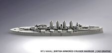 HMS Warrior WW1 British Armoured Cruiser 1:1250/1:1800/1:2400 scales