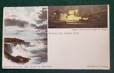 Post Card Private Mailing Steel "Greetings From Niagara Falls" William Gent Pub.