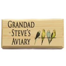 Personalised Aviary Sign, Bird