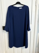 Artigiano Dress Blue Long Sleeve Lined Knee Length Size 18