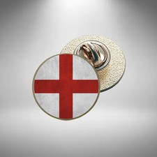 St George's Pin Badge Lapel Patriotic England UK Flag Diameter 25mm