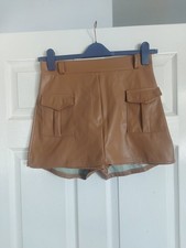 Tan Faux Leather Pocket Front