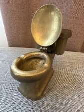 vintage retro novelty brass toilet ornament rare Ashtray