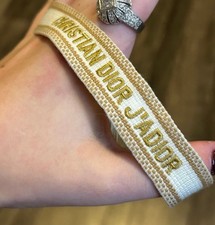 CHRISTIAN DIOR Beige & Gold