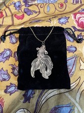 Handmade Japanese Koi Carp Necklace, Gold coloured with Chain