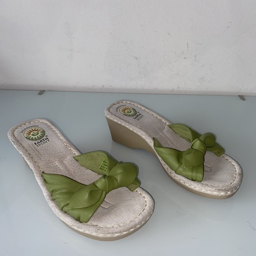 Earth spirit green leather bow - leather,