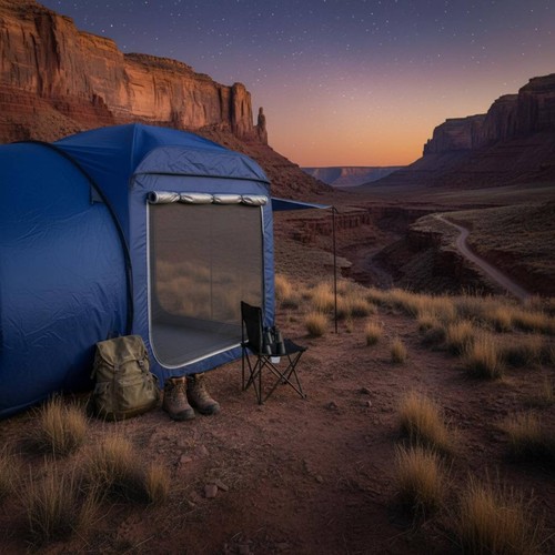Car rear extension tent - rear,
